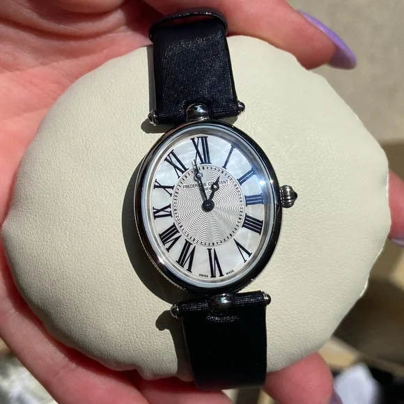 Frederique Constant Women’s Watch - Oval with Black Band Buy Frédérique Constant Black Classics Art Déco Oval Watch  main image 3